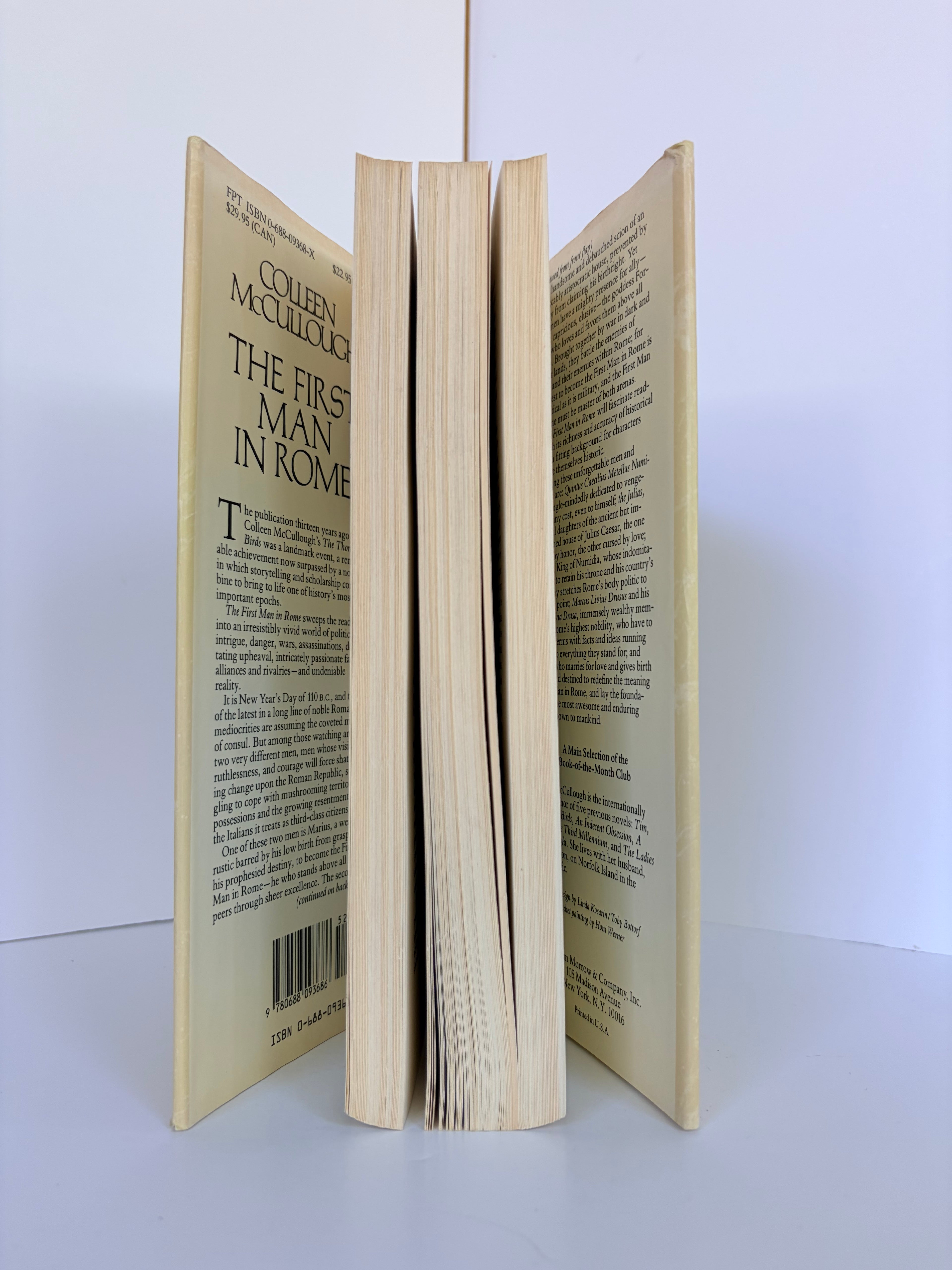 The First Man in Rome (Masters of Rome #1) by Colleen McCullough (1990, First edition)